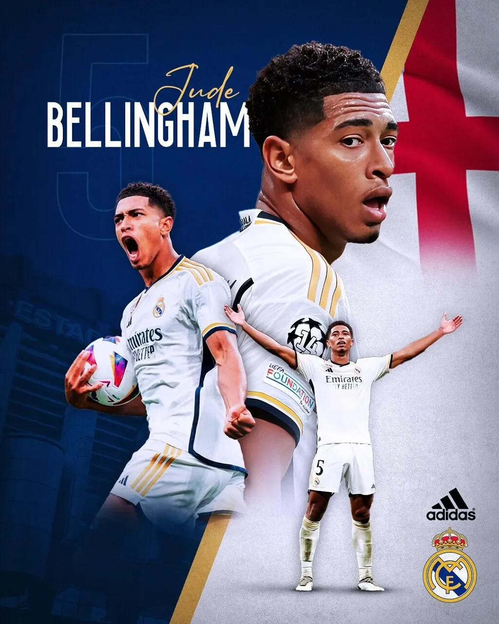 Real Madrid gây tranh cãi khi loại Jude Bellingham khỏi poster lịch năm mới 2026