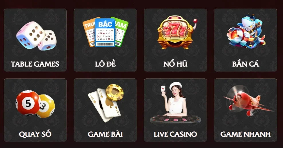 Đa dạng sản phẩm tại XO88